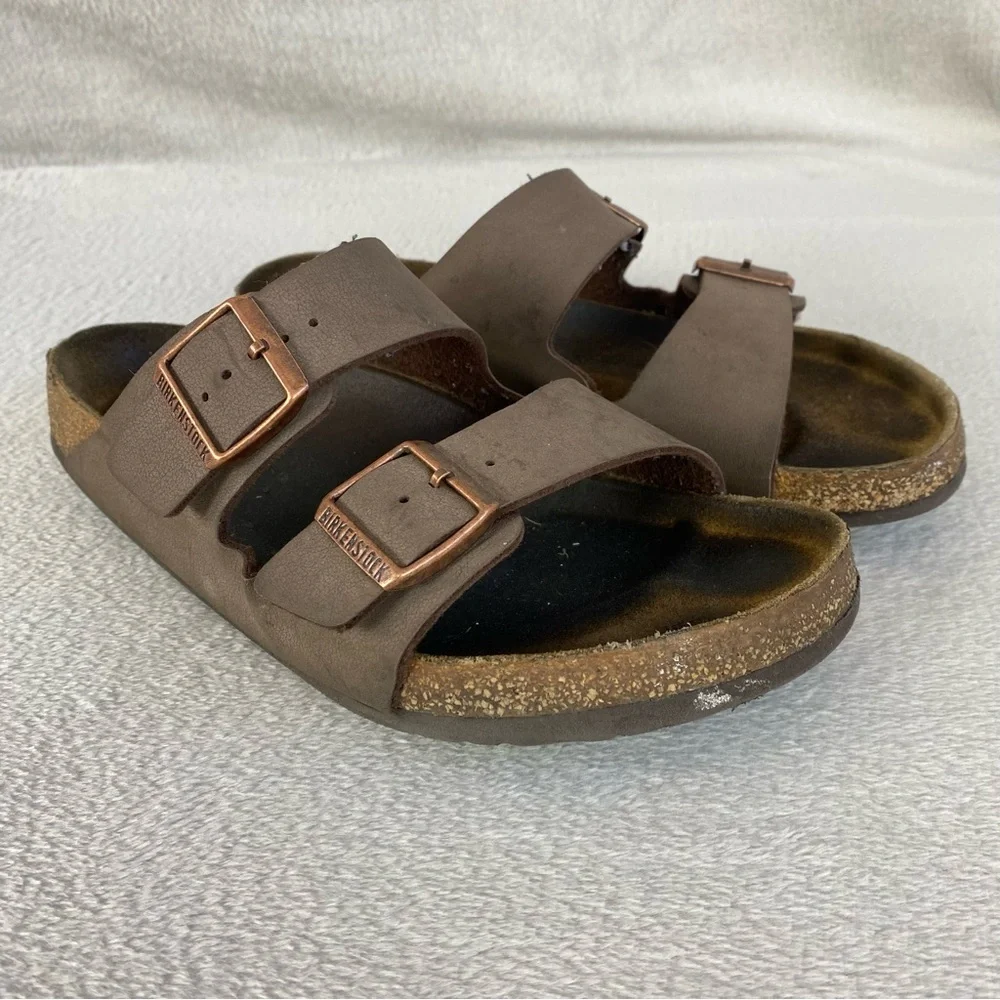 Birkenstock Arizona Men's Soft Slide Sandal EU 42 US 9 Brown Birko-Flor Cork  my